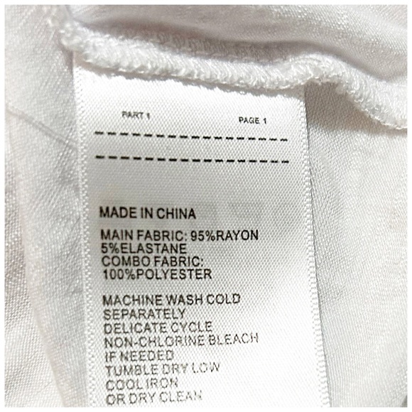 NWOT Laundry by Shelli Seagal, White Knot Tie Puffy Short Sleeved Shirt - Picture 8 of 8